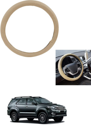 MATIES Steering Cover For Toyota Fortuner(Beige, Leather)