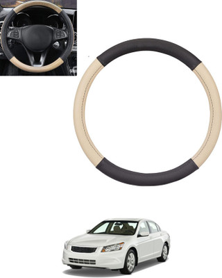 ABJD Steering Cover For Honda Accord(Beige, Black, Leatherite)