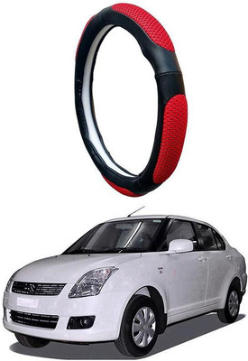 AUTO PEARL Steering Cover For Maruti Swift Dzire(Black Red, Leatherite)