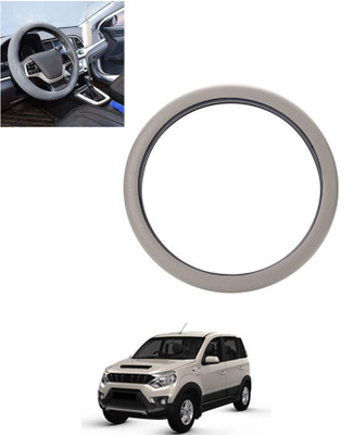 MSNP Steering Cover For Mahindra Universal For Car(Silver, Leatherite)