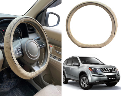 PEEPS STORE Steering Cover For Mahindra XUV 500(Black, Leatherite)