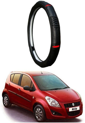 AUTO PEARL Steering Cover For Maruti Ritz(Diamond Black Red, Leatherite)