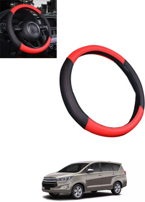 monolive Steering Cover For Toyota Universal For Car(Red, Black, Leatherite)