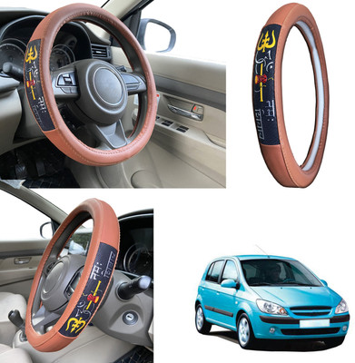 PEEPS STORE Steering Cover For Hyundai Getz(Black, Leatherite)
