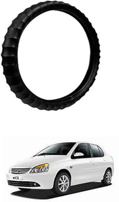 FKOK Hand Stiched Steering Cover For Tata Universal For Car(Black, Leatherite)