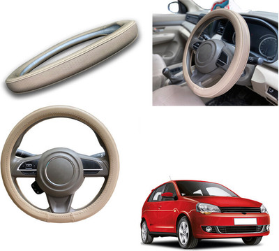 PEEPS STORE Steering Cover For Volkswagen Polo Exquisite(Black, Leatherite)