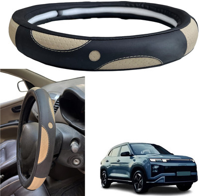 PEEPS STORE Steering Cover For Hyundai Creta(Black, Leatherite)