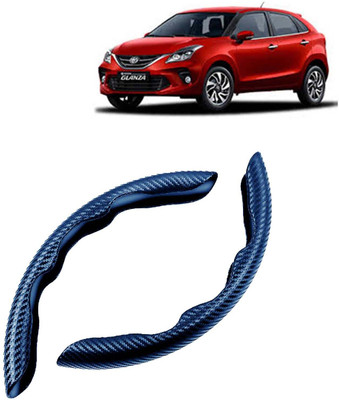 Kingsway Steering Cover For Toyota Universal For Car(Carbon Blue, Leatherite)