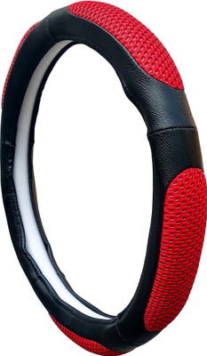AUTO PEARL Steering Cover For Maruti Ertiga(Black Red, Leatherite)