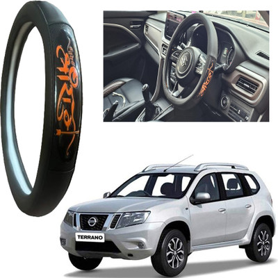 OOLTAH PAHIYA Hand Stiched Steering Cover For Nissan Terrano(Black, Leatherite)