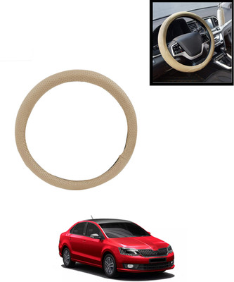 AYW Steering Cover For Skoda Rapid(Beige, Leatherite)