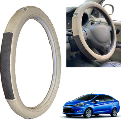 PEEPS STORE Steering Cover For Ford Fiesta Sports(Black, Leatherite)