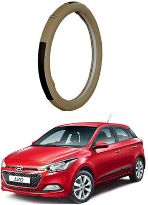 AUTO PEARL Steering Cover For Hyundai Elite i20(Beige, Leatherite)