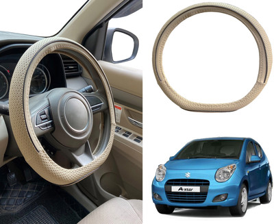 PEEPS STORE Steering Cover For Maruti A-Star(Black, Leatherite)