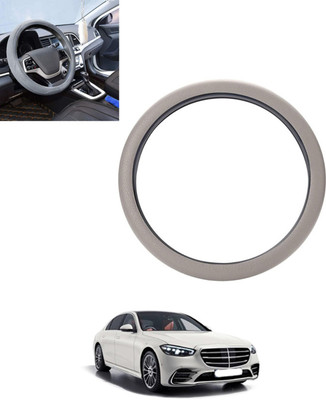 ABJD Steering Cover For Audi S4(Silver, Leatherite)