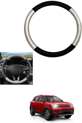 MATIES Steering Cover For Mahindra Universal For Car(Silver, Black, Leather)
