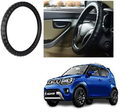 Shubh Auto Hand Stiched Steering Cover For Maruti NA(Black, Leatherite)