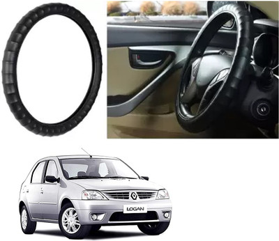 Shubh Auto Hand Stiched Steering Cover For Mahindra Logan(Black, Leatherite)