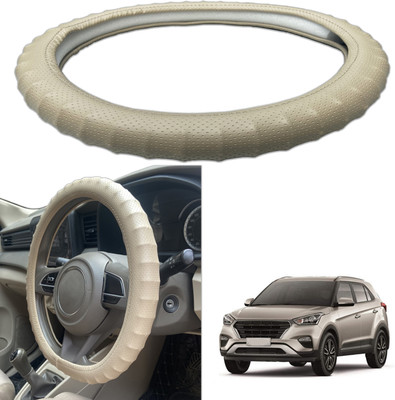PEEPS STORE Steering Cover For Hyundai Creta(Black, Leatherite)
