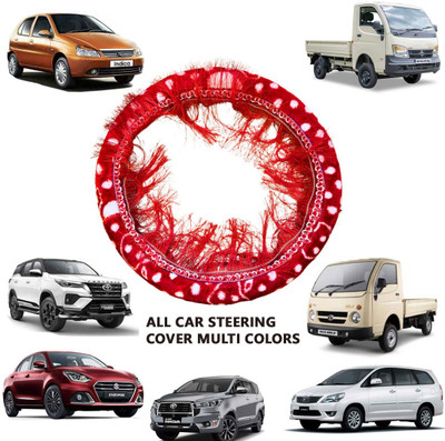 SALEFASHIONS Hand Stiched Steering Cover For Universal For Car 1 Series(MULTI COLOUR, Fabric)