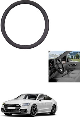 MATIES Steering Cover For Audi S7(Black, Leather)