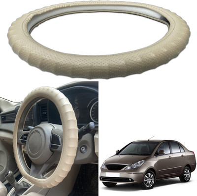 PEEPS STORE Steering Cover For Tata Indigo(Black, Leatherite)