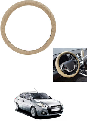 MATIES Steering Cover For Renault Scala(Beige, Leather)