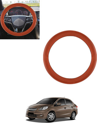 AYW Steering Cover For Honda Amaze(Tan, Leatherite)