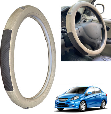 PEEPS STORE Steering Cover For Honda Amaze(Black, Leatherite)