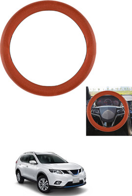 MATIES Steering Cover For Nissan Universal For Car(Tan, Leather)