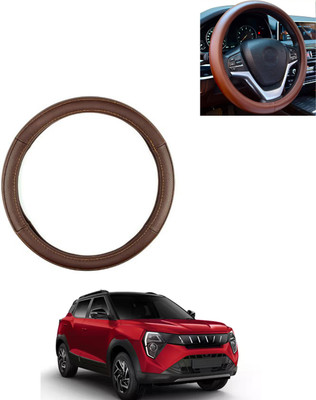 AYW Steering Cover For Mahindra Universal For Car(Brown, Leatherite)
