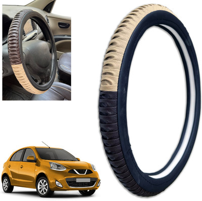 PEEPS STORE Steering Cover For Nissan Micra Active(Multicolor, Leatherite)