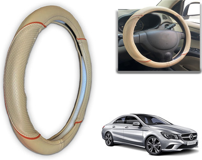 PEEPS STORE Steering Cover For Mercedes Benz CLA-Class(Black, Red, Leatherite)