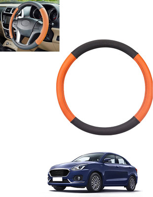 MSNP Steering Cover For Maruti Swift Dzire(Tan & Black, Leatherite)