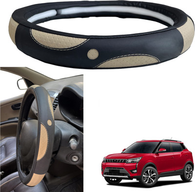 PEEPS STORE Steering Cover For Mahindra XUV(Black, Leatherite)