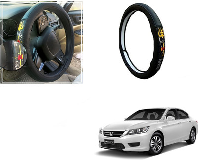 Automotive Prist Steering Cover For Honda Accord(Black, Leatherite)