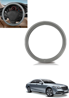 MATIES Steering Cover For Mercedes Benz Universal For Car(Silver, Leather)