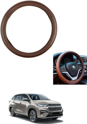 MATIES Steering Cover For Maruti Universal For Car(Brown, Leather)