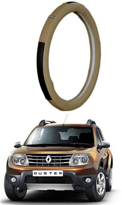 AUTO PEARL Steering Cover For Renault Duster(Beige, Leatherite)