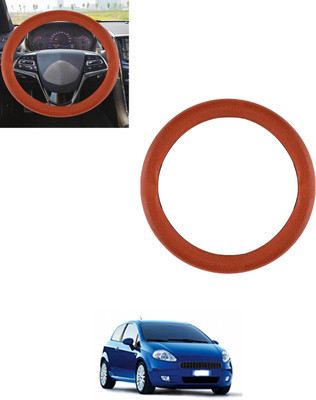 AYW Steering Cover For Fiat Grand Punto(Tan, Leatherite)