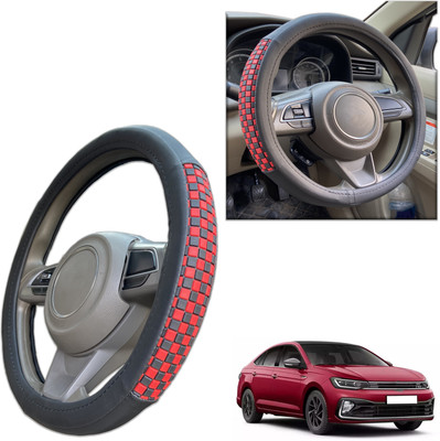 PEEPS STORE Steering Cover For Volkswagen NA(Black, Leatherite)
