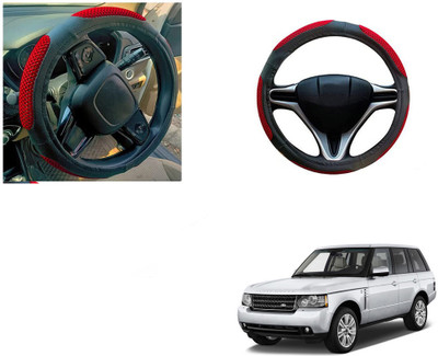 Automotive Prist Steering Cover For Land Rover Range Rover Evoque(Black & Red, Leatherite)