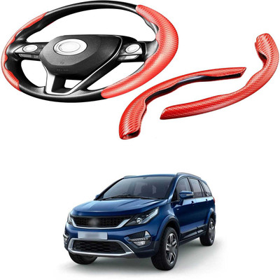 XZRTZ Steering Cover For Renault Fluence(Carbon Fiber Red, Polyurethane)