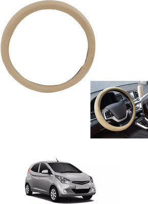 MATIES Steering Cover For Hyundai Eon(Beige, Leather)