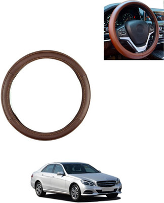 AYW Steering Cover For Mercedes Benz E250(Brown, Leatherite)