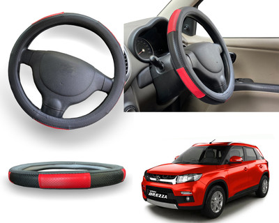 PEEPS STORE Steering Cover For Maruti Celerio(Red, Leatherite)