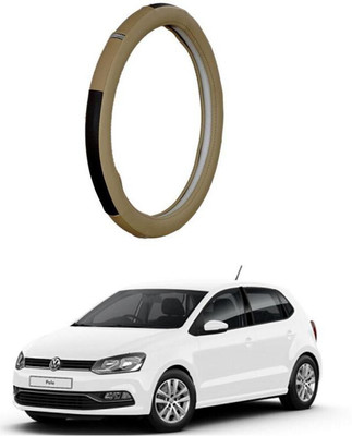AUTO PEARL Steering Cover For Volkswagen Polo Exquisite(Beige, Leatherite)