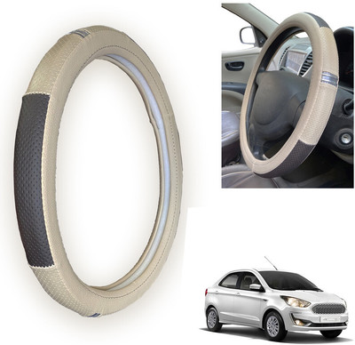 PEEPS STORE Steering Cover For Ford Aspire(Black, Leatherite)