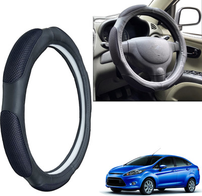 PEEPS STORE Steering Cover For Ford Fiesta Sports(Black, Leatherite)