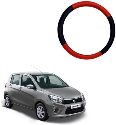 SPREADX Steering Cover For Maruti Celerio(Red, Black, Leatherite)